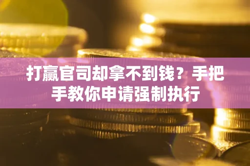 北京打赢官司却拿不到钱？手把手教你申请强制执行