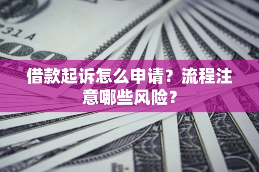 北京借款起诉怎么申请？流程注意哪些风险？
